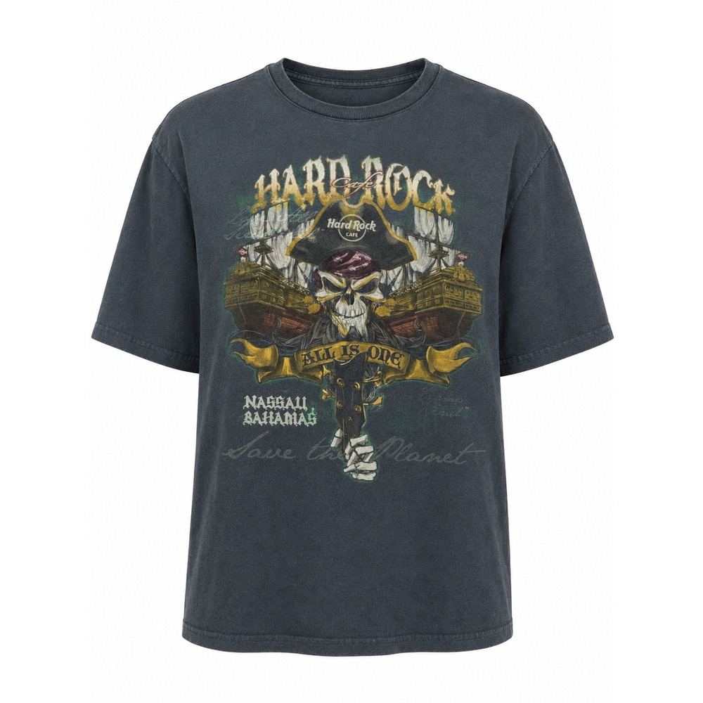 Hard‎ Rock Cafe Nassau Bahamas Pirate Skull Graphic T Shirt Size M